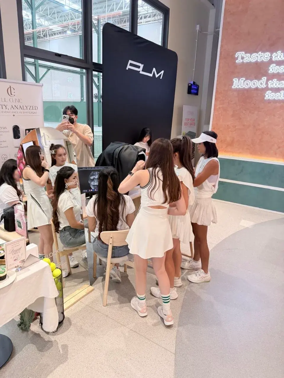 Guests visiting an event partner display