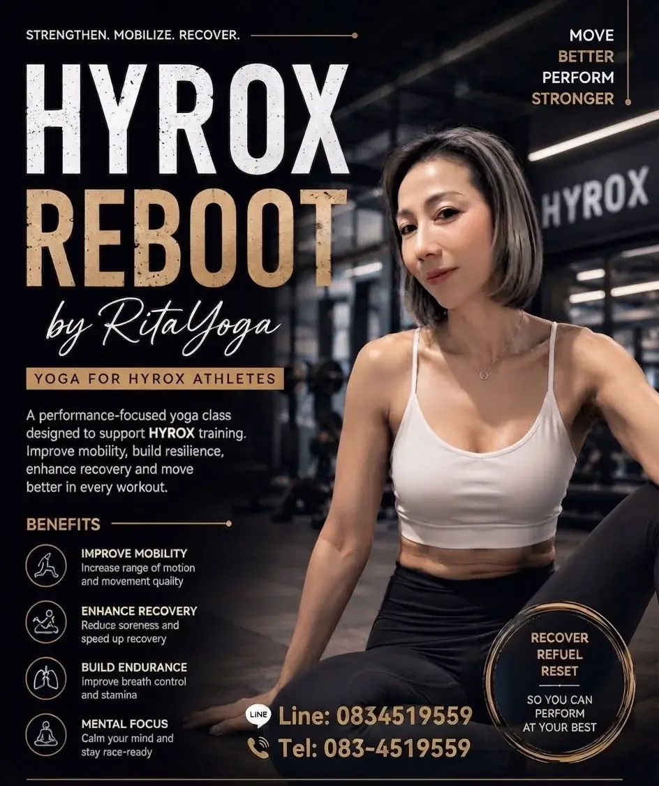 RitaYoga HYROX Reboot performance yoga class in Bangkok