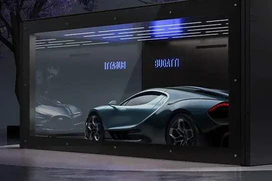 Bugatti presented on a Fahrengold CarPad